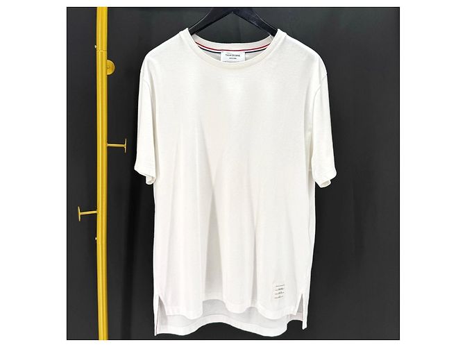 Thom Browne T-Shirt mit kurzen Ärmeln und Tasche Weiß - Ansicht 2