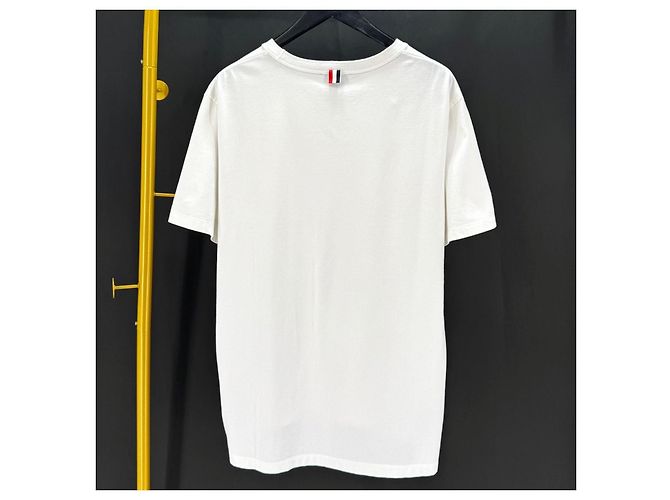 Thom Browne T-Shirt mit kurzen Ärmeln und Tasche Weiß - Ansicht 3