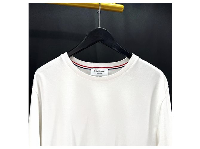 Thom Browne T-Shirt mit kurzen Ärmeln und Tasche Weiß - Ansicht 4