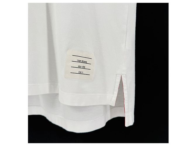Thom Browne T-Shirt mit kurzen Ärmeln und Tasche Weiß - Ansicht 5