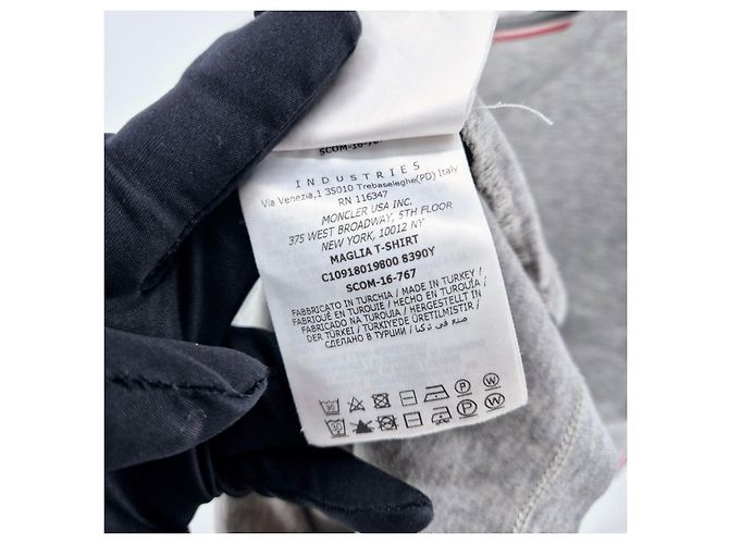 Moncler Kurzarm-T-Shirt mit Tasche Grau Braun - Ansicht 6