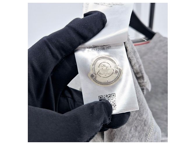 Moncler Kurzarm-T-Shirt mit Tasche Grau Braun - Ansicht 7