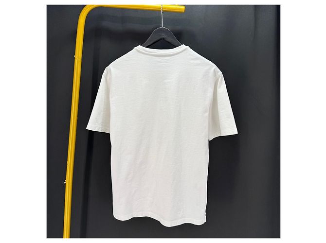 Prada Kurzarm-T-Shirt mit Tasche und Triangle-Logo Weiß - Ansicht 3
