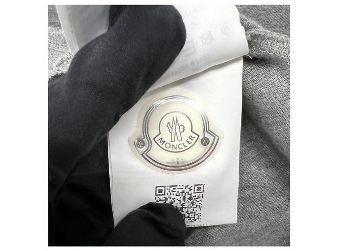 Moncler Logo Kurzarm-T-Shirt Grau Braun - Ansicht 8