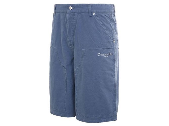 Dior Pantaloncini con logo Couture Bag Blu - vista 3