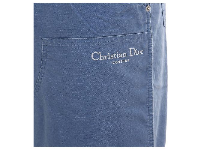 Dior Pantaloncini con logo Couture Bag Blu - vista 9