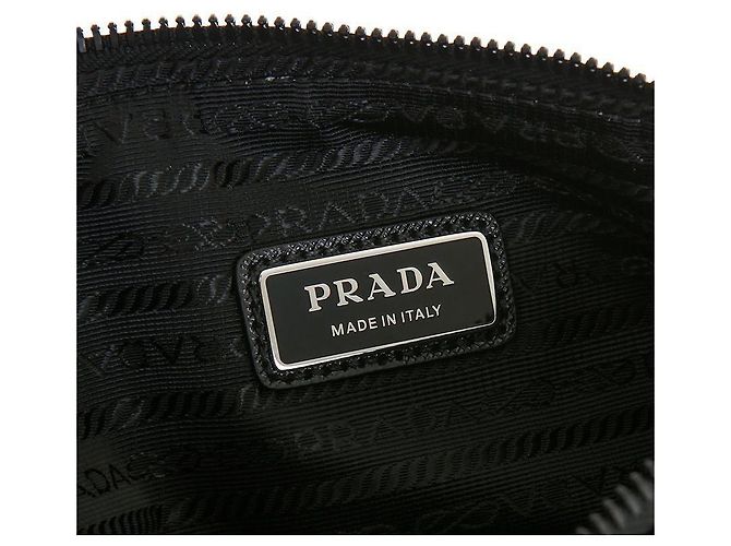 Prada Borsa a tracolla in Tessuto con logo Triangle - vista 10