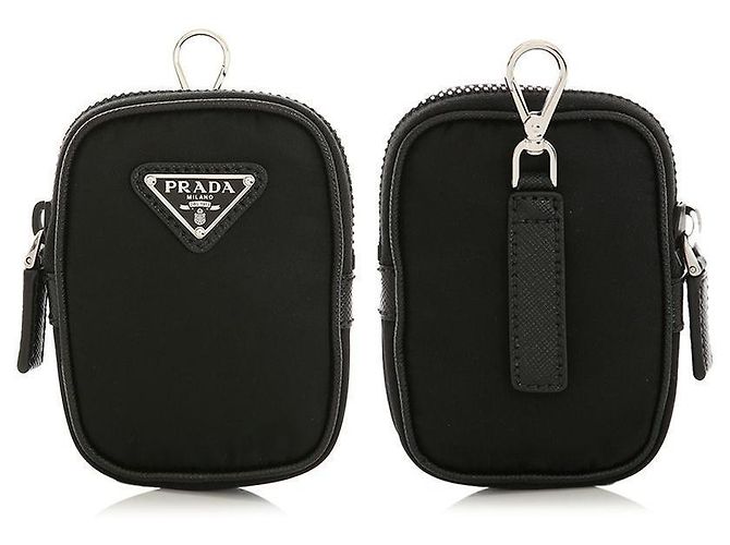 Prada Borsa a tracolla in Tessuto con logo Triangle - vista 9