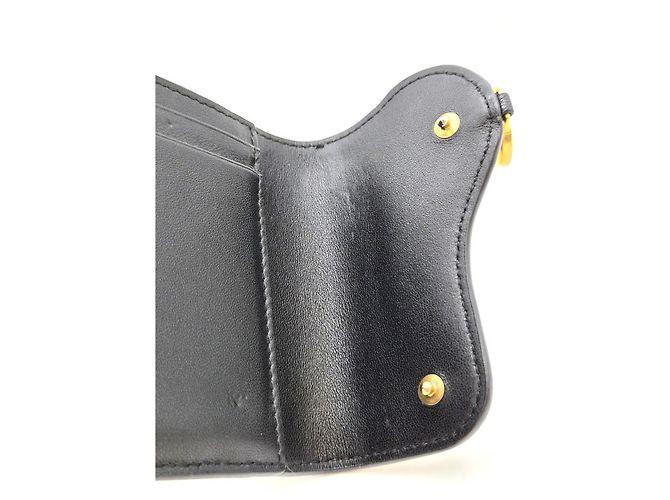Dior Cartera Saddle en piel de becerro negra Estado Negro - vista 15