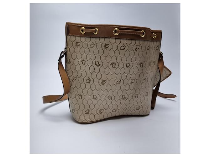 Dior Borsa a tracolla a secchiello Honeycomb Marrone - vista 11