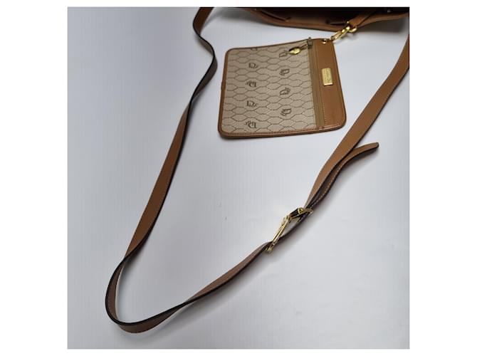 Dior Borsa a tracolla a secchiello Honeycomb Marrone - vista 13