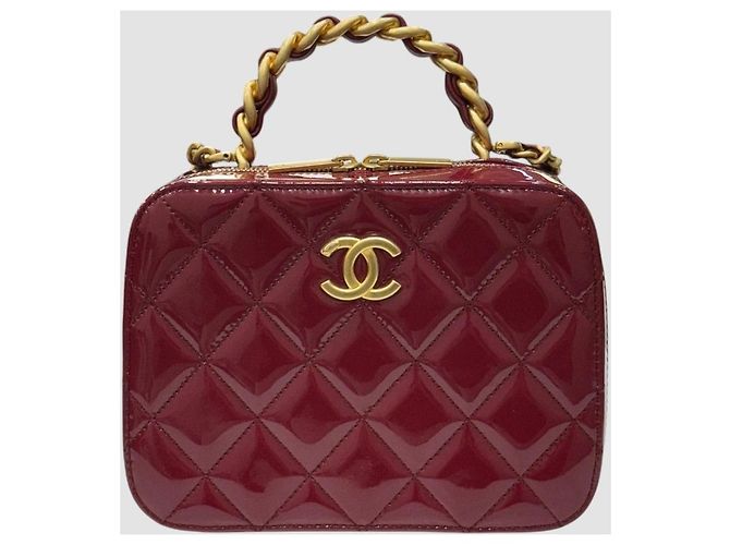 Chanel Top con manico Cosmetic Patent Interior Chip Version Nero - vista 2