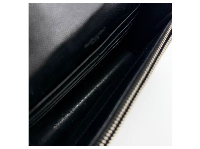 Saint Laurent Monogram Envelope WOC Chain Crossbody Bag Schwarz - Ansicht 8