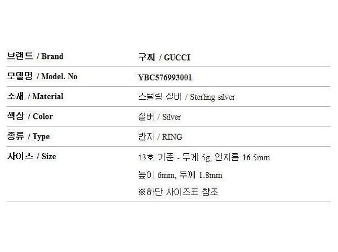 Gucci Anello quadrato in argento unisex con incisione: - vista 4
