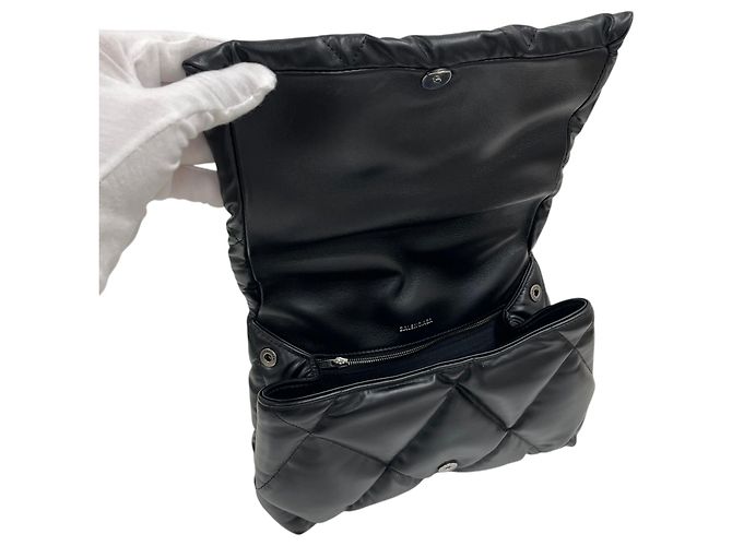 Balenciaga Clutch trapuntata Touch Puppy Nero - vista 5