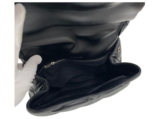 Balenciaga Clutch trapuntata Touch Puppy Nero - vista 6