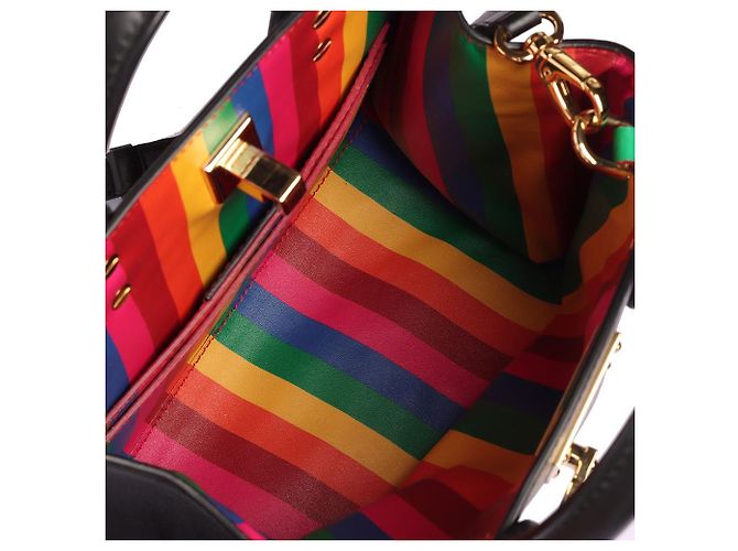 Salvatore Ferragamo Mini bolso Rainbow Studio Box Bag Negro - vista 6