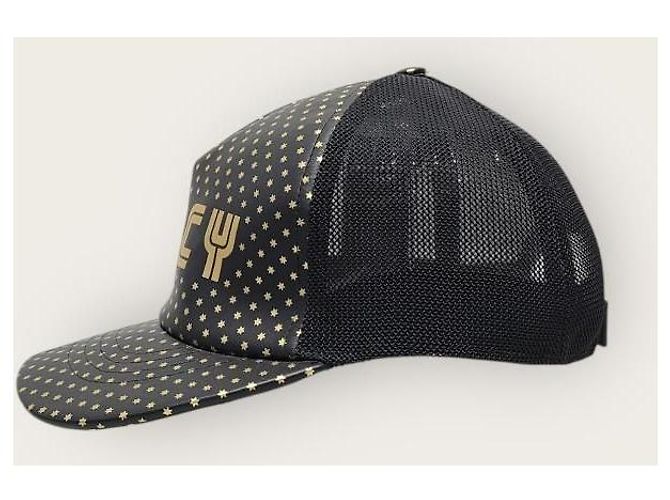 Gucci Boné de malha com logotipo Black Star Lettering Preto - vista 2