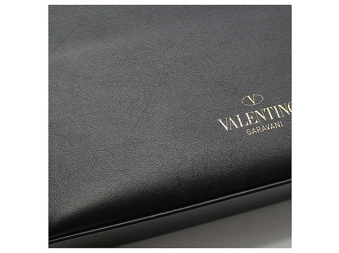 Valentino Piccola borsa a tracolla con manico singolo in pelle nera e Rockstud dorati Nero - vista 7