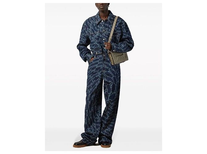 Gucci Pantaloni in denim Wave GG Multicolore - vista 10