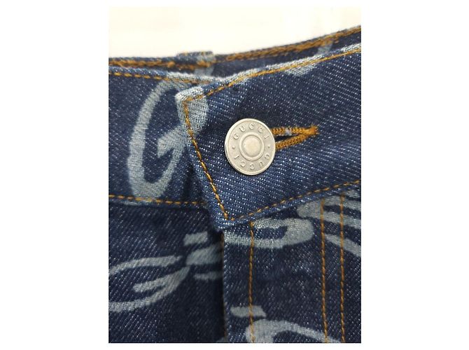 Gucci Pantaloni in denim Wave GG Multicolore - vista 4