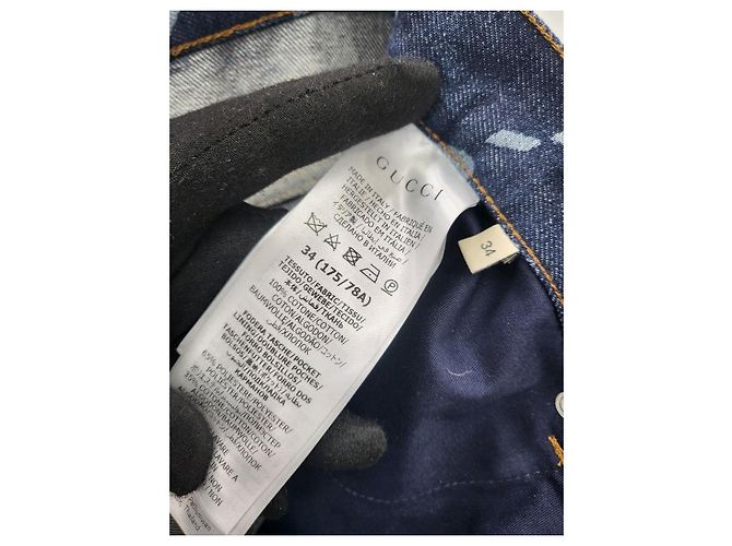 Gucci Pantaloni in denim Wave GG Multicolore - vista 6