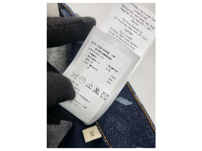 Gucci Pantaloni in denim Wave GG Multicolore - vista 7