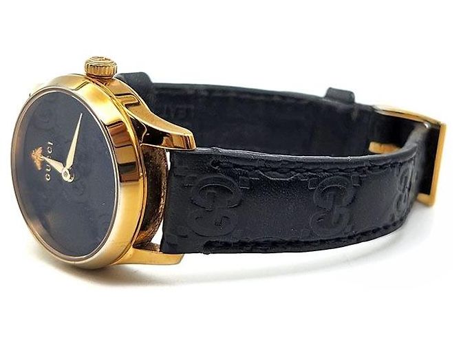 Gucci Reloj chapado en oro atemporal Negro - vista 2