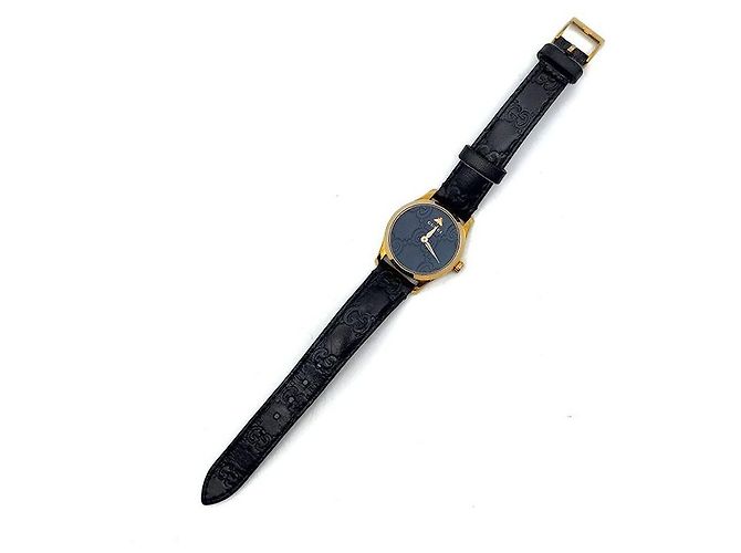 Gucci Reloj chapado en oro atemporal Negro - vista 5