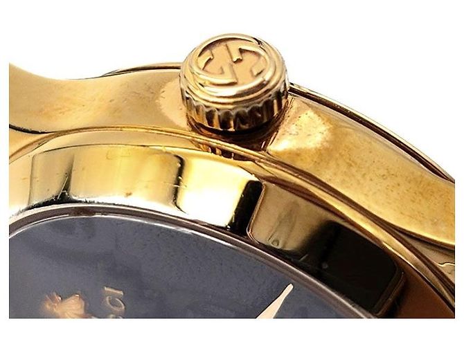 Gucci Reloj chapado en oro atemporal Negro - vista 8