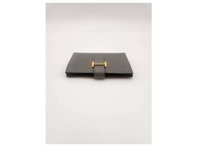 Hermès Bearn Wallet Gray Stamp Braun - Ansicht 10