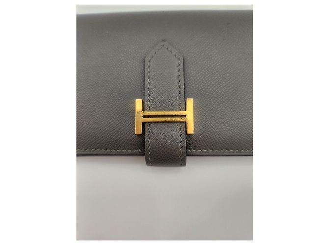 Hermès Bearn Wallet Gray Stamp Braun - Ansicht 12