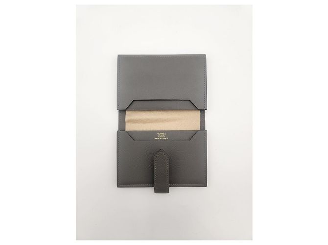 Hermès Bearn Wallet Gray Stamp Braun - Ansicht 13