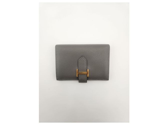 Hermès Bearn Wallet Gray Stamp Braun - Ansicht 2