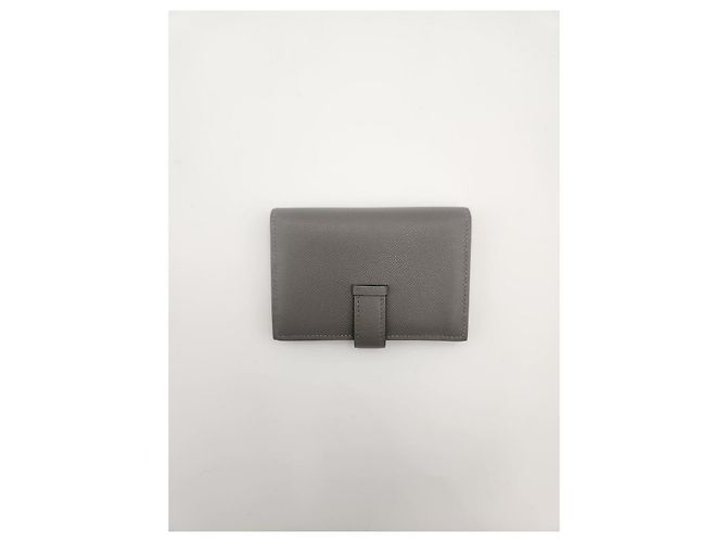Hermès Bearn Wallet Gray Stamp Braun - Ansicht 7