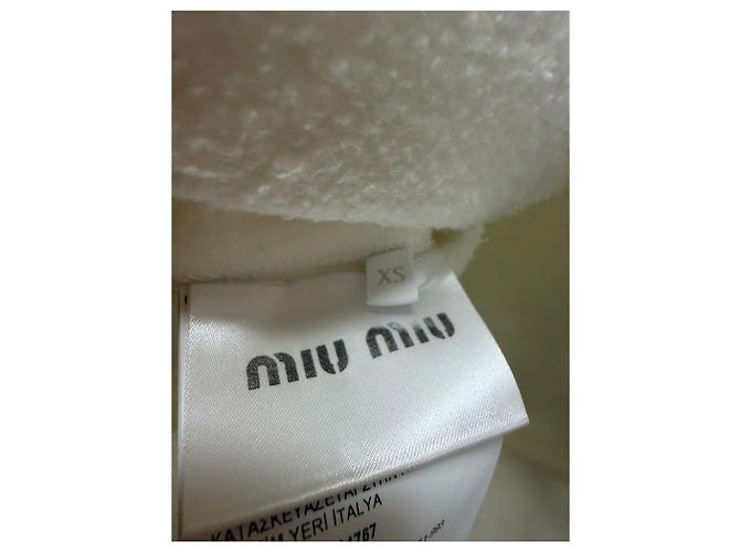 Miu Miu Sweatshirt mit Logo-Print und Strasssteinen Silber - Ansicht 8