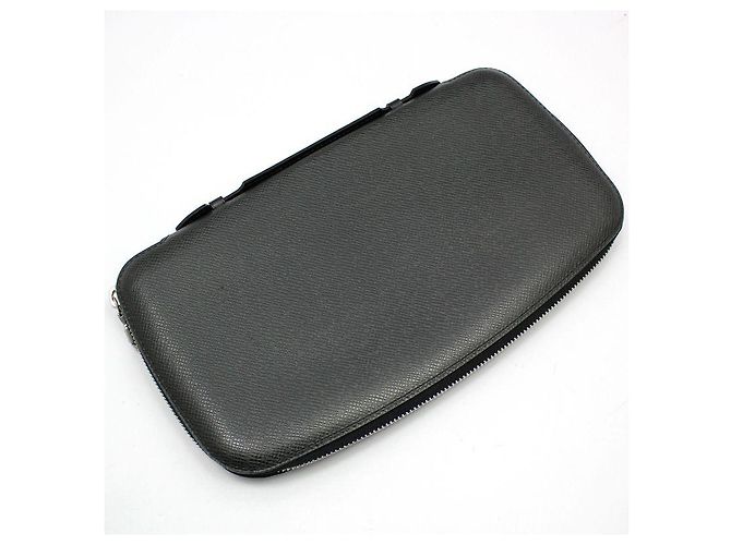 Zippy Louis Vuitton Portefeuille Clutch Long à Fermeture Éclair Taiga Atoll Marron - vue 3