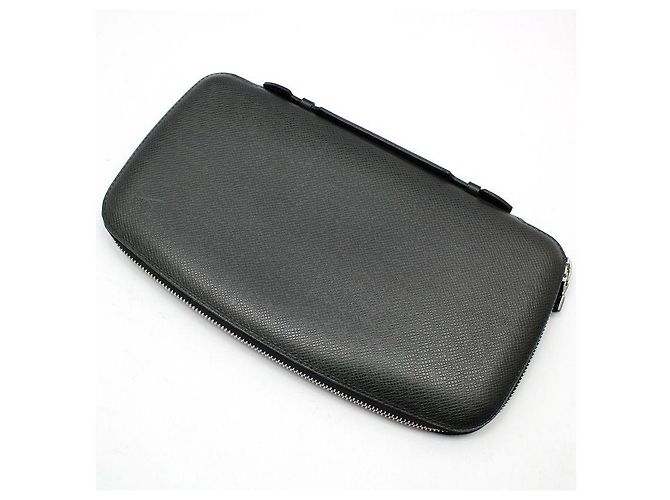 Zippy Louis Vuitton Portefeuille Clutch Long à Fermeture Éclair Taiga Atoll Marron - vue 4