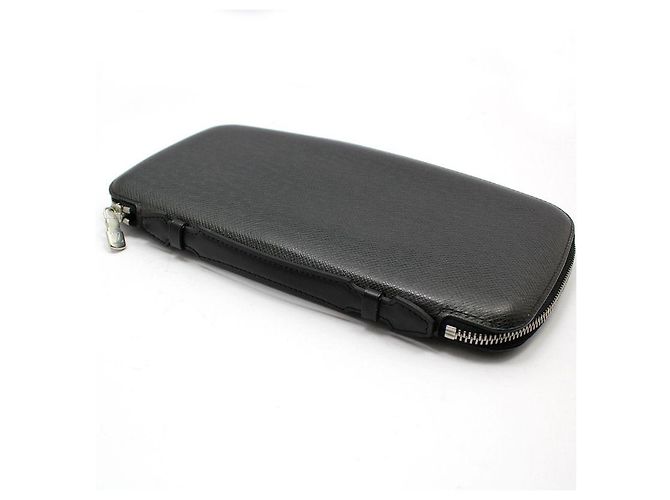 Zippy Louis Vuitton Portefeuille Clutch Long à Fermeture Éclair Taiga Atoll Marron - vue 5