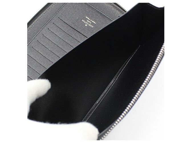 Zippy Louis Vuitton Portefeuille Clutch Long à Fermeture Éclair Taiga Atoll Marron - vue 7