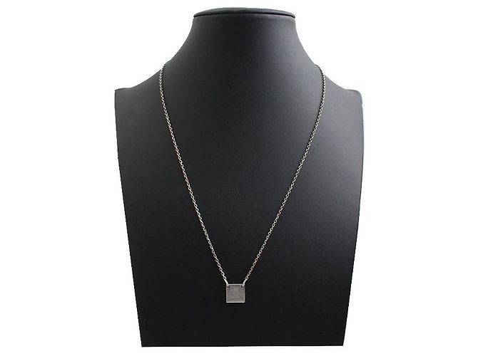 Gucci Collana con ciondolo quadrato in argento Marrone - vista 2