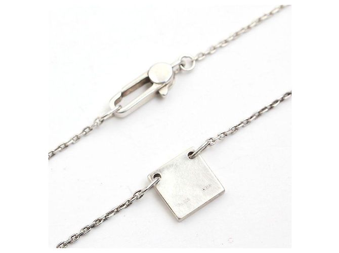Gucci Collana con ciondolo quadrato in argento Marrone - vista 4