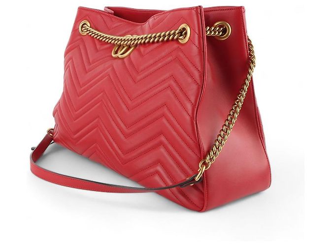 Gucci GG Marmont Matelassé Chain Bag Rot - Ansicht 2