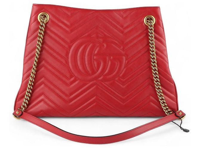 Gucci GG Marmont Matelassé Chain Bag Rot - Ansicht 3