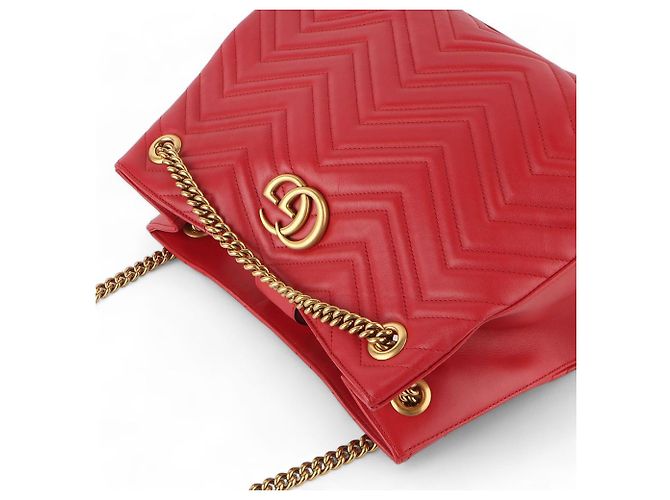 Gucci GG Marmont Matelassé Chain Bag Rot - Ansicht 4