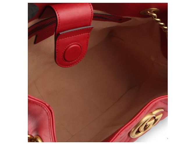 Gucci GG Marmont Matelassé Chain Bag Rot - Ansicht 7