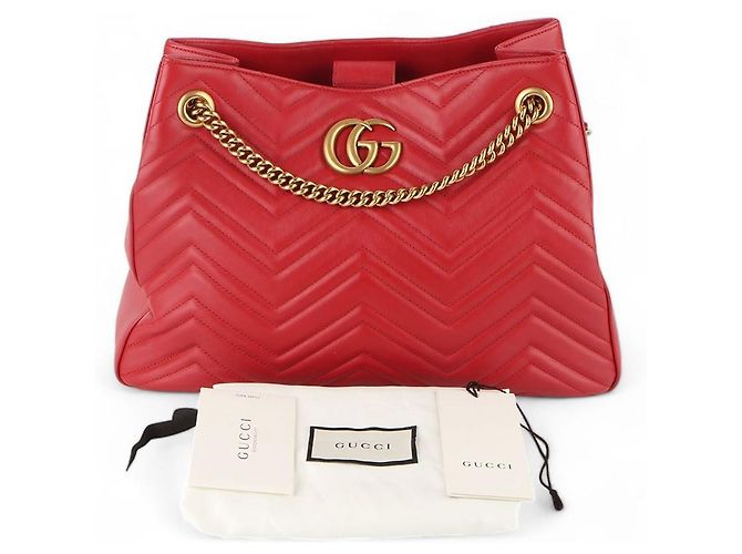 Gucci GG Marmont Matelassé Chain Bag Rot - Ansicht 8