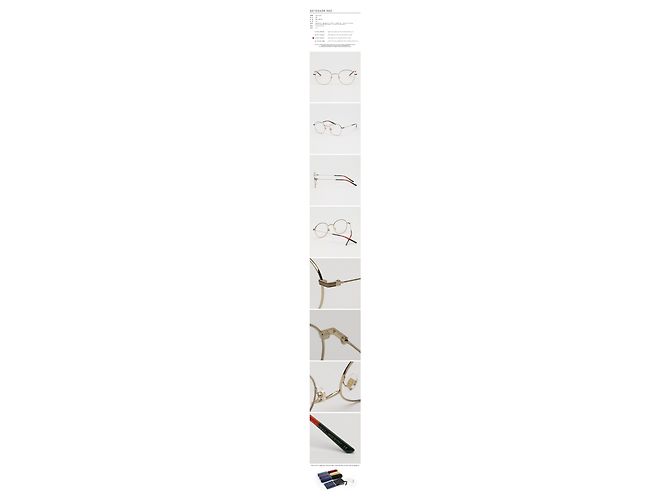 Gucci Leichte Luxus-Brille mit rundem Metallrahmen, Retro-Mode, Asian Fit Mehrfarben - Ansicht 5
