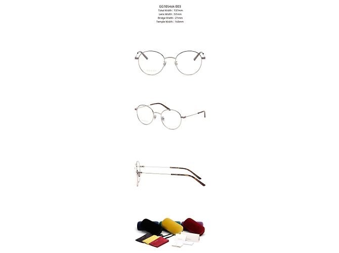 Gucci Leichte Luxus-Brille mit rundem Metallrahmen, Retro-Mode, Asian Fit Mehrfarben - Ansicht 6