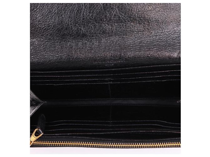 Balenciaga Giant Motor Ledergeldbörse Schwarz - Ansicht 11